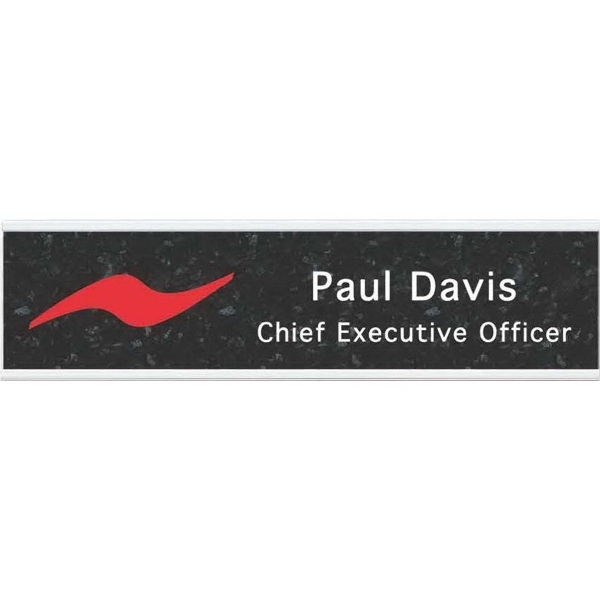 2" x 8" wall nameplate with an aluminum holder and foam... from ASI 59080 Halls & Company