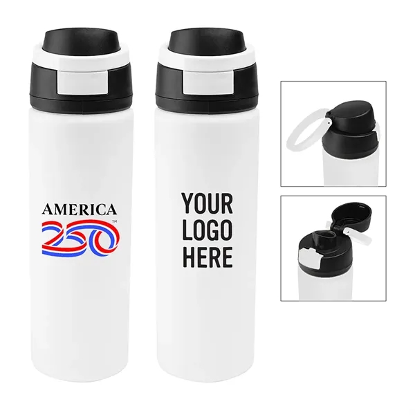 Item #50240-A250 America250™ 24 Oz. Pop Sip Recycled Stainless Steel Bottle
