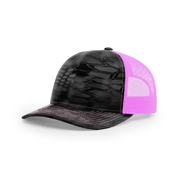 Printed Richardson trucker cap with breathable mesh, ideal for outdoor promotions... from ASI 72657 Active Life Promo / Active Life