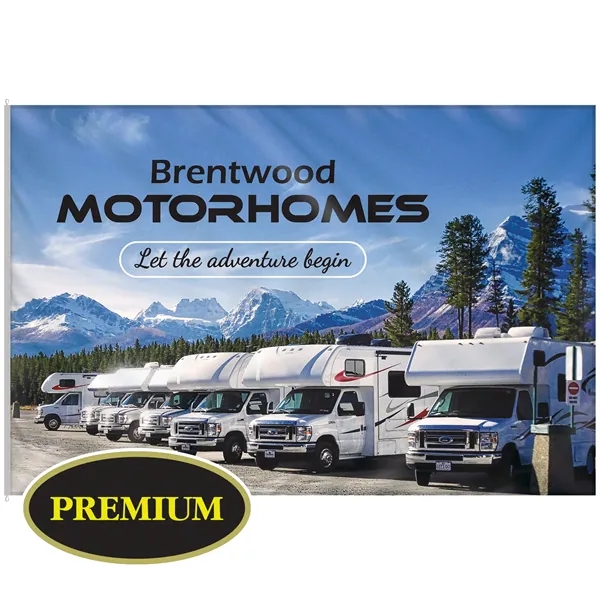 12' x 18' Large Digitally Printed Single Reverse Knit Poly Flags... from ASI 80228 Quinn