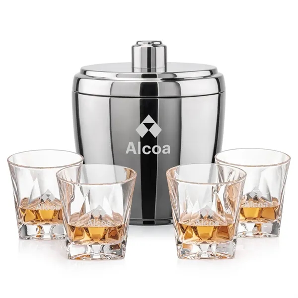 The Pescara Ice Bucket & On-the-Rocks Set combines modern style with... from ASI 84592 St Regis Group