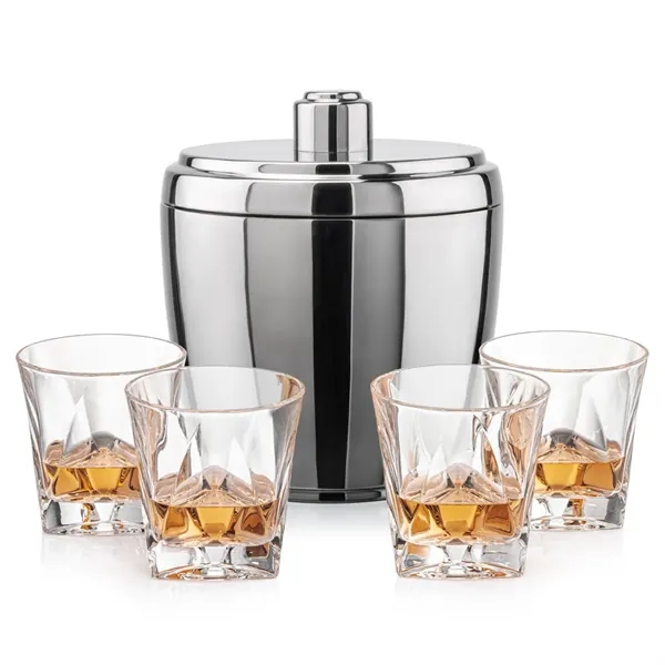 The Pescara Ice Bucket & On-the-Rocks Set combines modern style with... from ASI 84592 St Regis Group