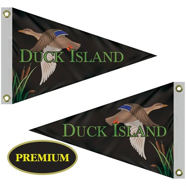 16" x 24" customized digitally printed double sided knitted polyester pennants... from ASI 80228 Quinn