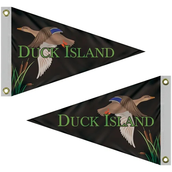 16" x 24" customized digitally printed double sided knitted polyester pennants... from ASI 80228 Quinn