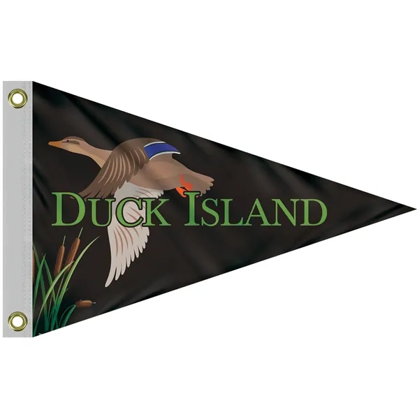 16" x 24" customized digitally printed double sided knitted polyester pennants... from ASI 80228 Quinn