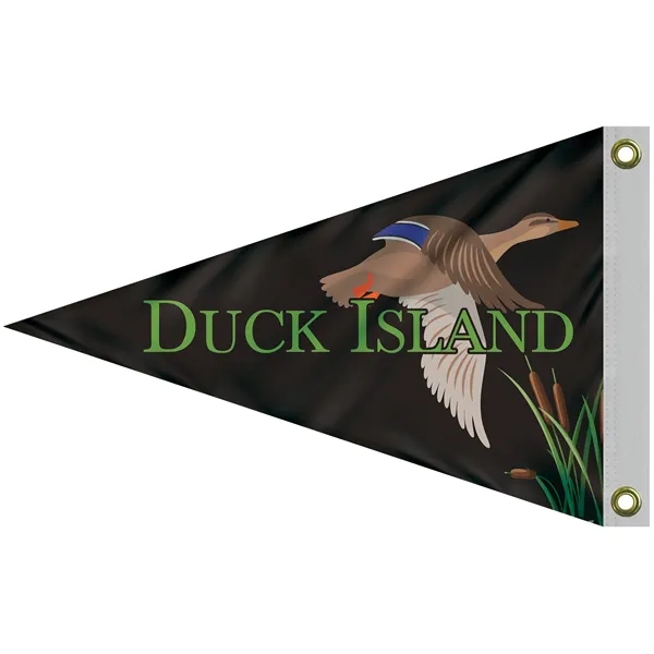16" x 24" customized digitally printed double sided knitted polyester pennants... from ASI 80228 Quinn