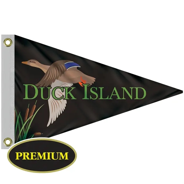 16" x 24" customized single reverse digitally printed knitted polyester pennants... from ASI 80228 Quinn