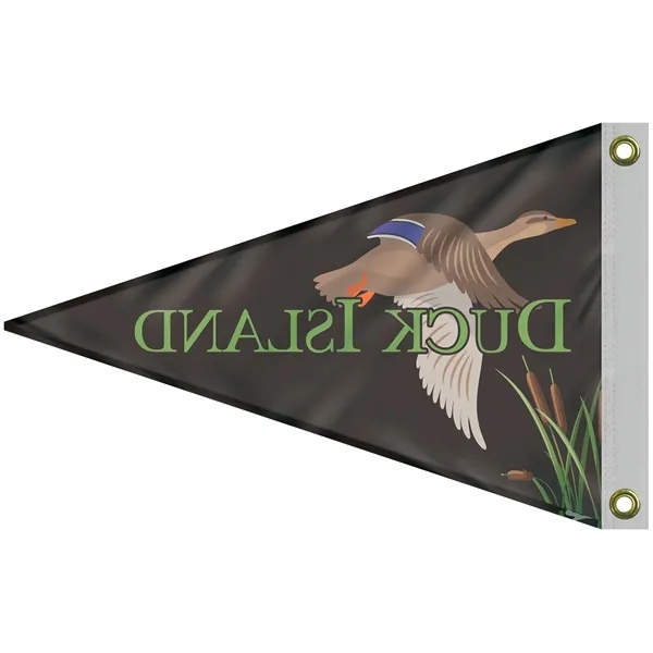 16" x 24" customized single reverse digitally printed knitted polyester pennants... from ASI 80228 Quinn