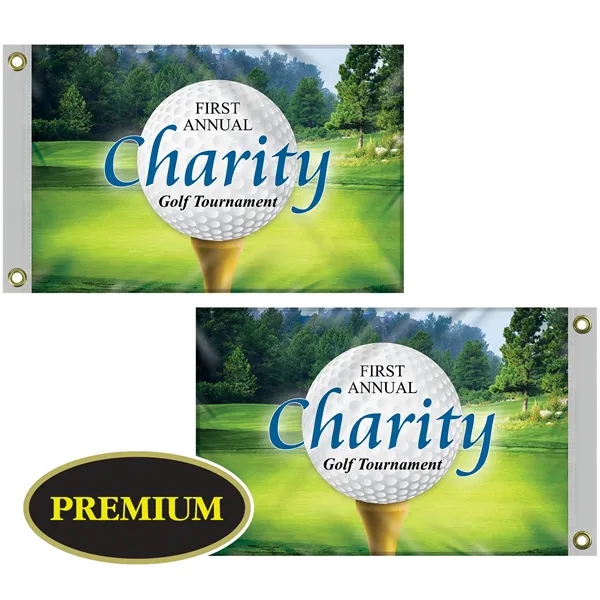 16" x 24" Double Sided Digitally Printed Outdoor Knitted Polyester Flag... from ASI 80228 Quinn