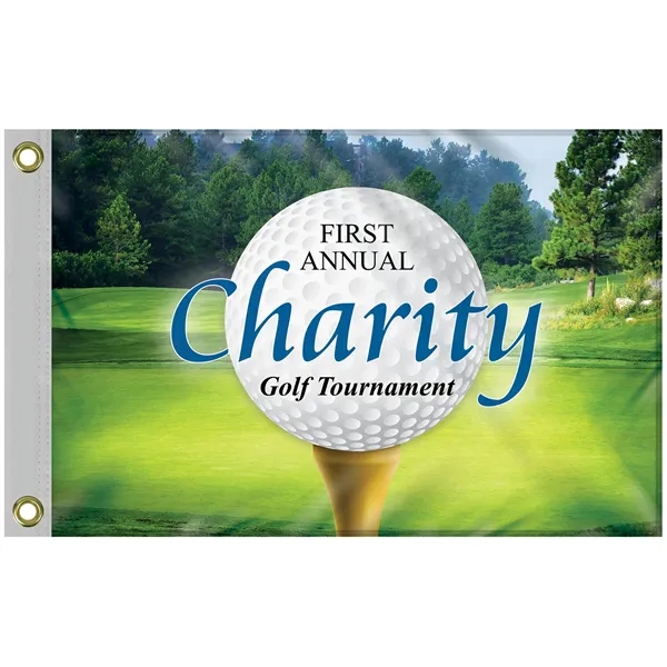 16" x 24" Double Sided Digitally Printed Outdoor Knitted Polyester Flag... from ASI 80228 Quinn