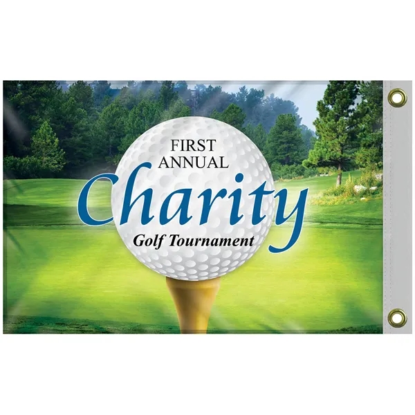 16" x 24" Double Sided Digitally Printed Outdoor Knitted Polyester Flag... from ASI 80228 Quinn