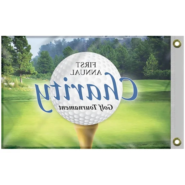 16'' x 24" Digitally Printed Single Reverse Outdoor Knitted Polyester Flag... from ASI 80228 Quinn