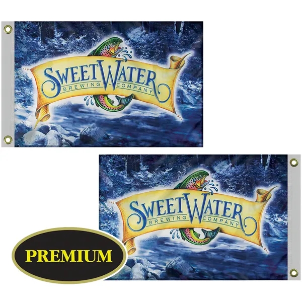 2' x 3' Digitally Printed Double Sided Outdoor Knitted Polyester Flag.... from ASI 80228 Quinn