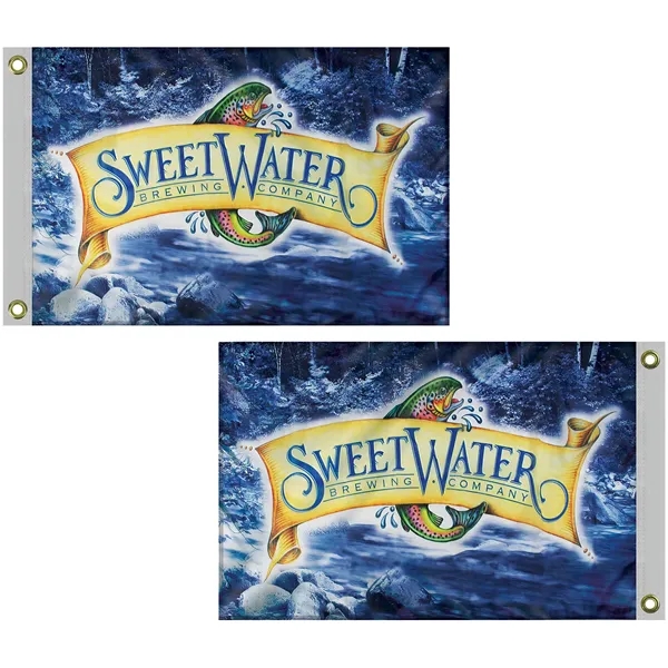 2' x 3' Full color standard double sided printed knitted polyester... from ASI 80228 Quinn