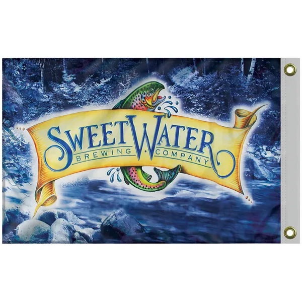 2' x 3' Full color standard double sided printed knitted polyester... from ASI 80228 Quinn