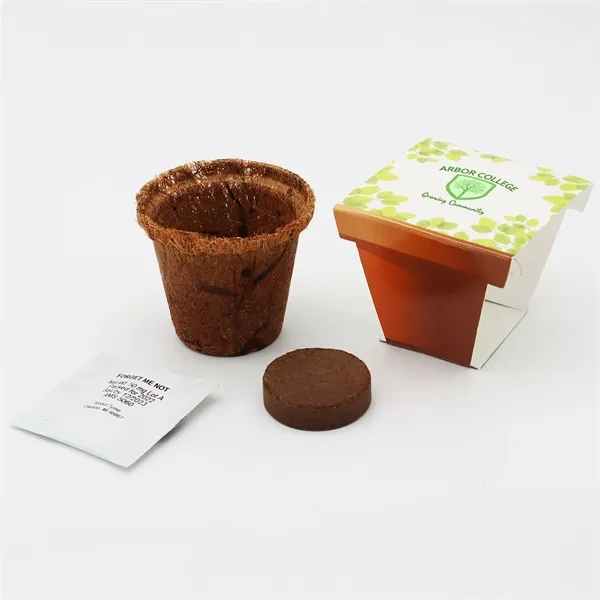 Coco planter kit featuring a coir planter, seeds, soil disk and... from ASI 54100 Fields Manufacturing Inc / Fields