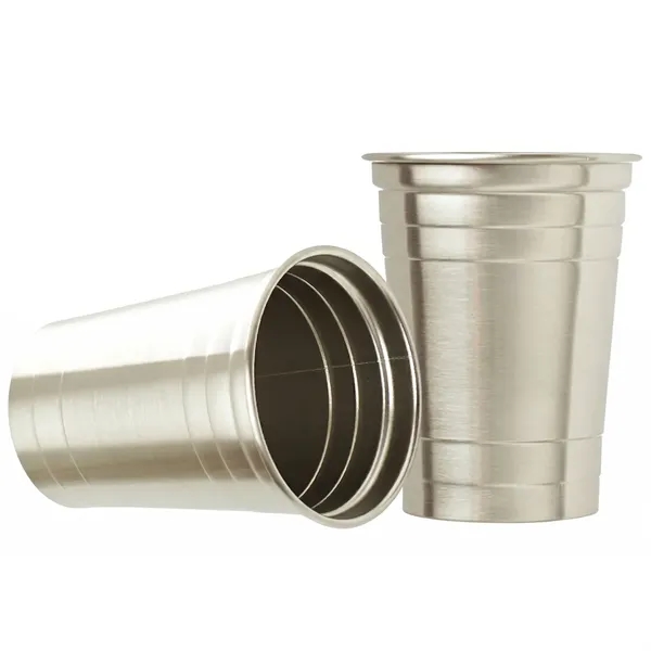 Powder coated stainless steel beer glass of 16oz. capacit with 1... from ASI 37218 Athena Promo (tm)