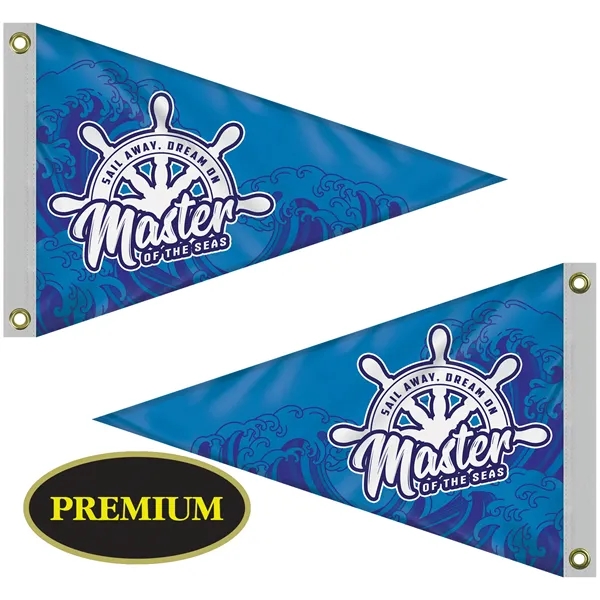 2' x 3' customized digitally printed double sided knitted polyester pennants... from ASI 80228 Quinn