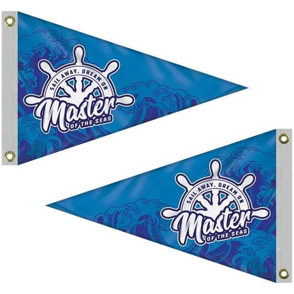 2' x 3' customized digitally printed double sided knitted polyester pennants... from ASI 80228 Quinn