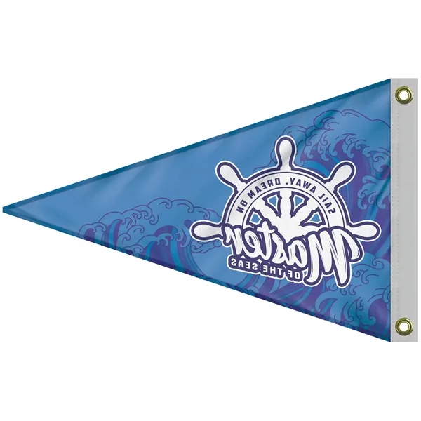 2' x 3' customized single reverse digitally printed knitted polyester pennants... from ASI 80228 Quinn