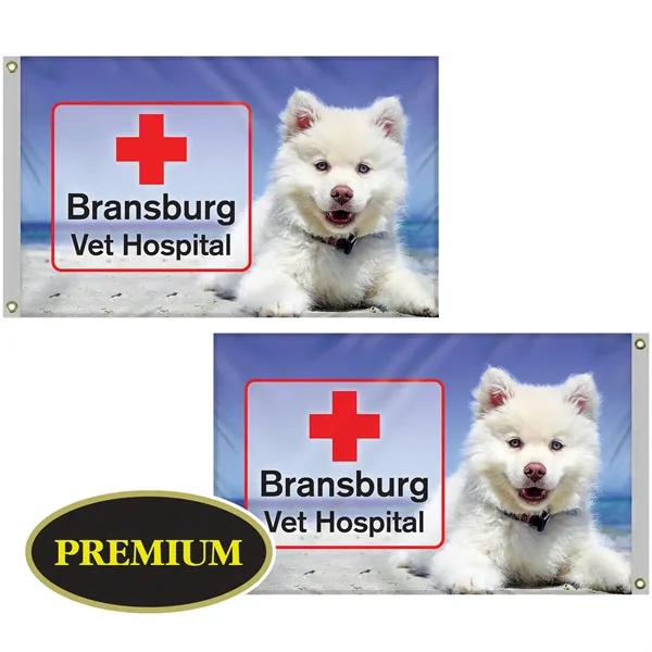 2.5' x 4' Digitally Printed Double Sided Outdoor Knitted Polyester Flag... from ASI 80228 Quinn