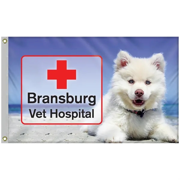 2.5' x 4' Digitally Printed Double Sided Outdoor Knitted Polyester Flag... from ASI 80228 Quinn