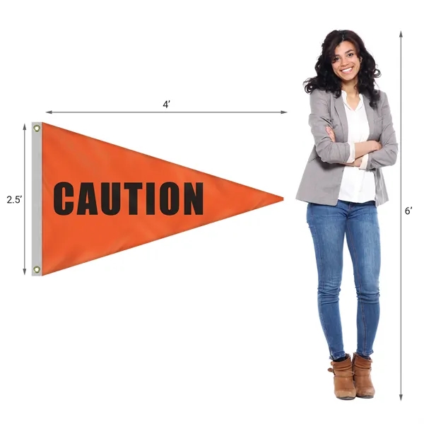 2.5' x 4' customized single reverse digitally printed knitted polyester pennants... from ASI 80228 Quinn