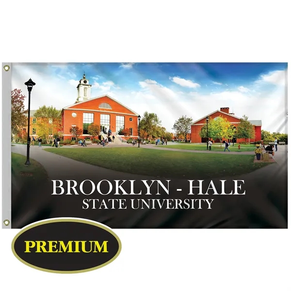 3' x 5' Digitally Printed Outdoor Knitted Polyester Single Reverse Flag... from ASI 80228 Quinn