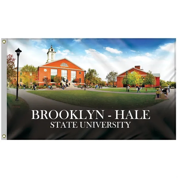 3' x 5' Digitally Printed Outdoor Knitted Polyester Single Reverse Flag... from ASI 80228 Quinn