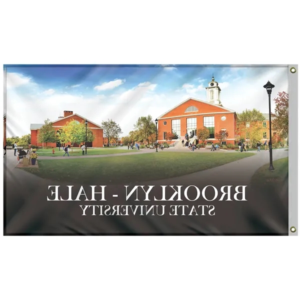 3' x 5' Digitally Printed Outdoor Knitted Polyester Single Reverse Flag... from ASI 80228 Quinn