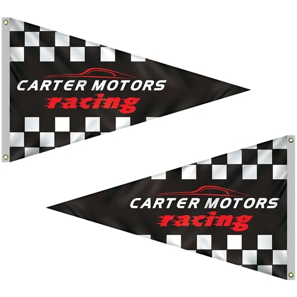 3' x 5' customized digitally printed double sided knitted polyester pennants... from ASI 80228 Quinn