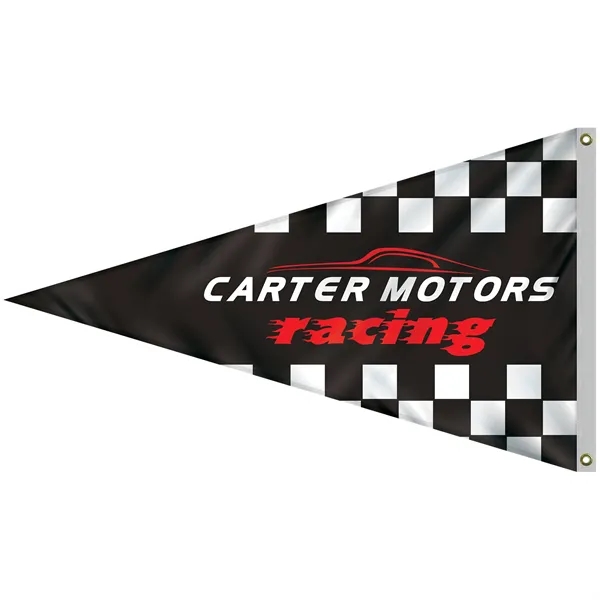 3' x 5' customized digitally printed double sided knitted polyester pennants... from ASI 80228 Quinn