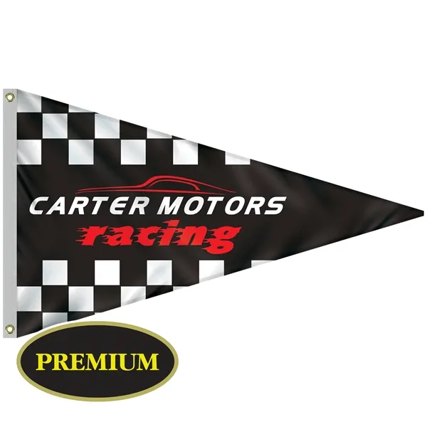 3' x 5' customized single reverse digitally printed knitted polyester pennants... from ASI 80228 Quinn