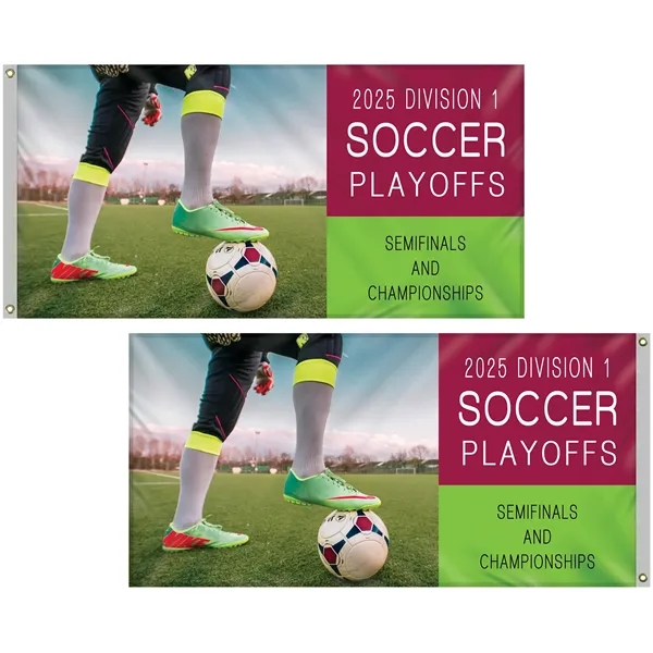 3' x 6' Digitally Printed Double Sided Outdoor Knitted Polyester Flag... from ASI 80228 Quinn