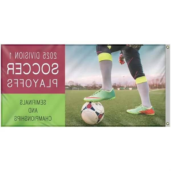 3' x 6' Digitally Printed Outdoor Knitted Polyester Single Reverse Flag... from ASI 80228 Quinn