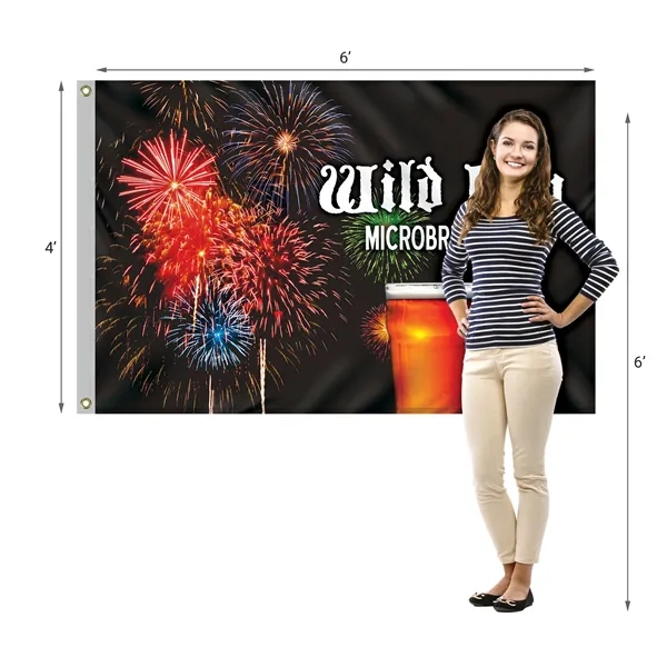 4' x 6' Promotional Polyester Single Reverse Flag... from ASI 80228 Quinn