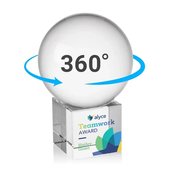 The Crystal Ball VividPrint™ Award on Cube features a perfectly polished... from ASI 84592 St Regis Group / St Regis