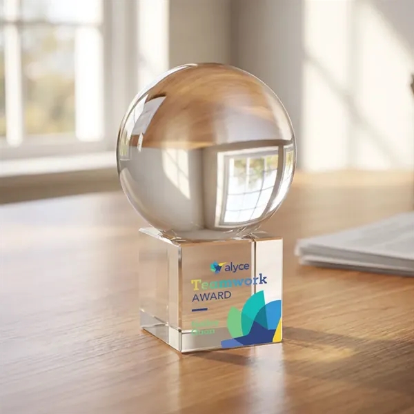 The Crystal Ball VividPrint™ Award on Cube features a perfectly polished... from ASI 84592 St Regis Group / St Regis