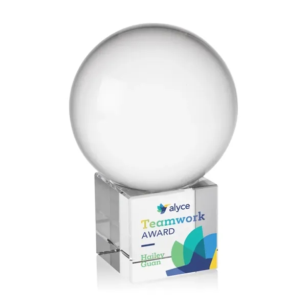 The Crystal Ball VividPrint™ Award on Cube features a perfectly polished... from ASI 84592 St Regis Group / St Regis