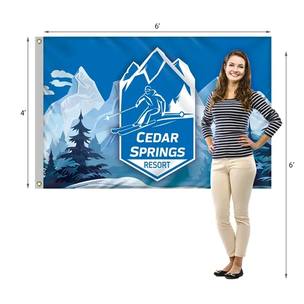 4' x 6' Full color standard double sided printed knitted polyester... from ASI 80228 Quinn