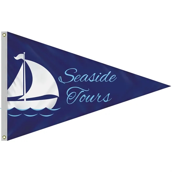 4' x 6' customized digitally printed double sided knitted polyester pennants... from ASI 80228 Quinn