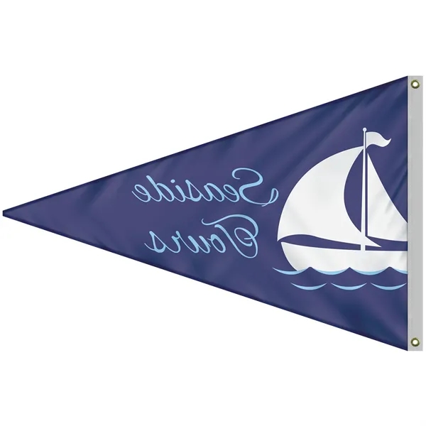 4' x 6' customized single reverse digitally printed knitted polyester pennants... from ASI 80228 Quinn