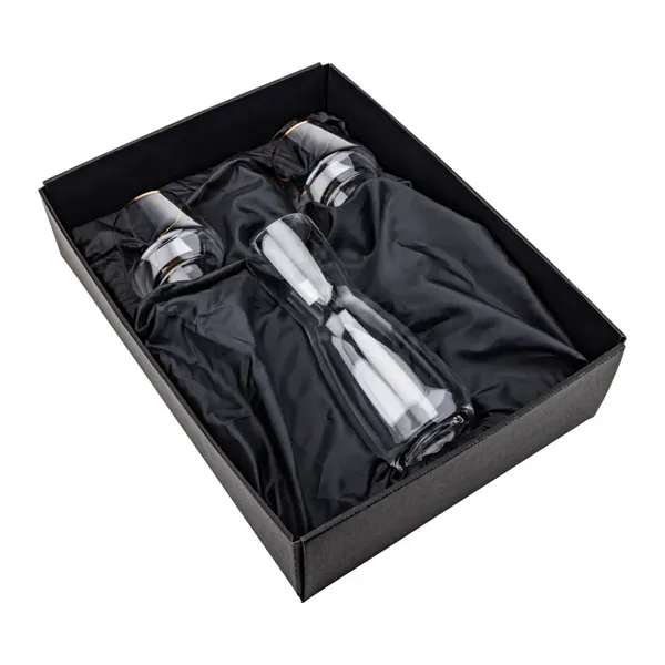 The Mason Carafe & Tucson Gold Rim Stemless Wine Set pairs... from ASI 84592 St Regis Group