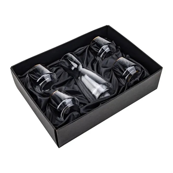 The Mason Carafe & Tucson Gold Rim Stemless Wine Set pairs... from ASI 84592 St Regis Group