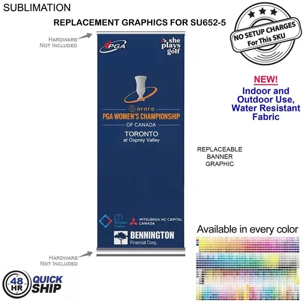 48Hr Quick Ship - Replacement Graphics, 33.5x79, for Deluxe Wide Base... from ASI 53509 FIEL-Fairdeal Import & Export