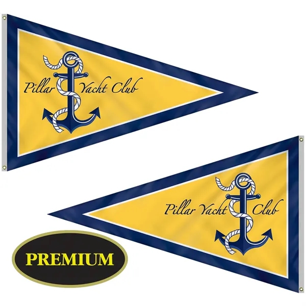 5' x 8' customized digitally printed double sided knitted polyester pennants... from ASI 80228 Quinn