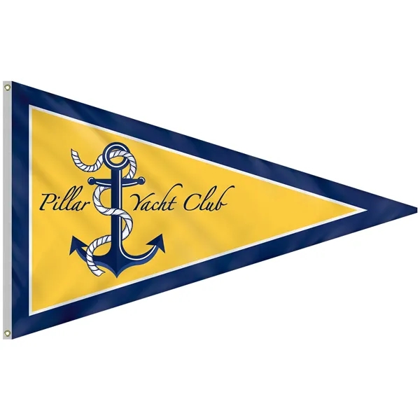 5' x 8' customized single reverse digitally printed knitted polyester pennants... from ASI 80228 Quinn
