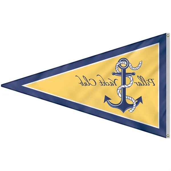 5' x 8' customized single reverse digitally printed knitted polyester pennants... from ASI 80228 Quinn