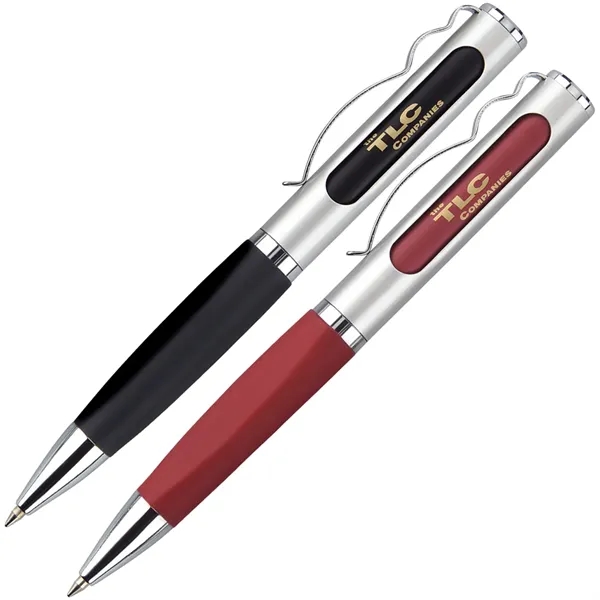 Aluminum twist-action ballpoint pen with a smooth satin finish barrel, colored... from ASI 68190 Lungsal / Lungsal