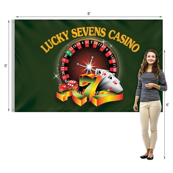 5' x 8' Digitally Printed Double Sided Outdoor Knitted Polyester Flag... from ASI 80228 Quinn